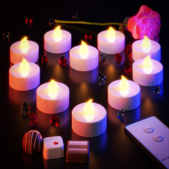 LED čajové svetlá s diaľkovým ovládaním 10 kusov | teplá biela č.2