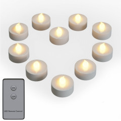 LED čajové svetlá s diaľkovým ovládaním 10 kusov | teplá biela č.1