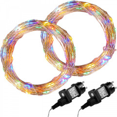 Vianočná LED reťaz 100 LED farebných | 2 kusy č.1
