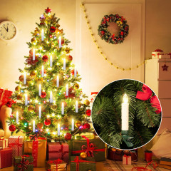 Sviečky na vianočný stromček 30 LED diód vrátane batérií | teplá biela č.3