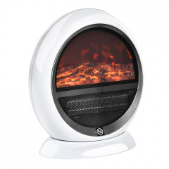 Elektrický ohrievač s imitáciou ohňa 1500 W | biela