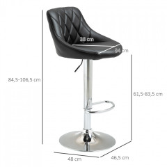 2x barová stolička Karim | čierna č.2