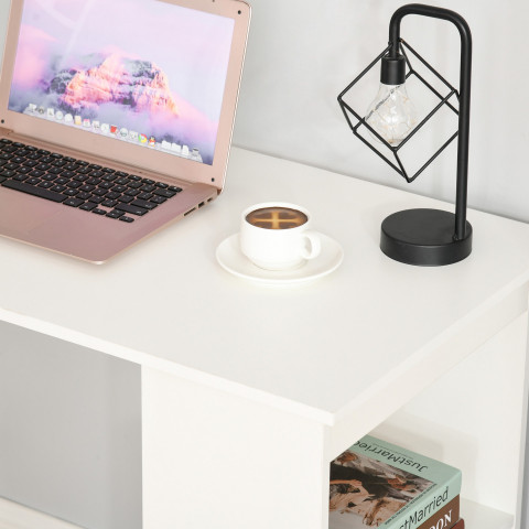 Kancelársky stôl s policami | biela č.6