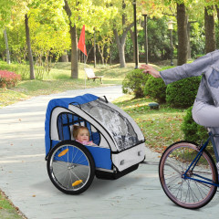 Detský vozík za bicykel Jogger 2 | čierna/modrá č.1