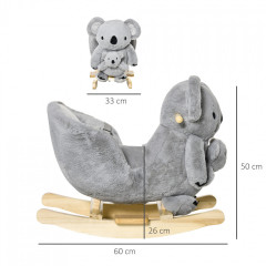 Hojdacie zvieratko koala so zvukmi | 60 x 33 x 50 cm č.3