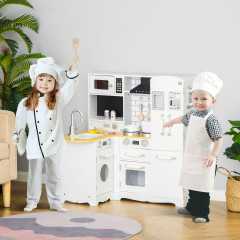 Detská drevená kuchynka | béžová + biela č.2