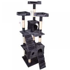 Škrabadlo pre mačky 170x62x75 cm | tmavo šedé č.2