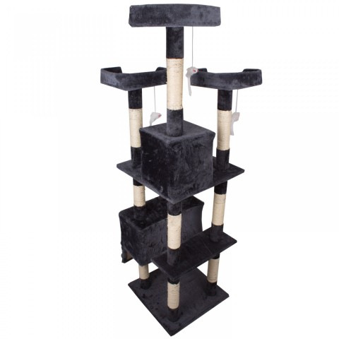 Škrabadlo pre mačky 170x62x75 cm | tmavo šedé č.5