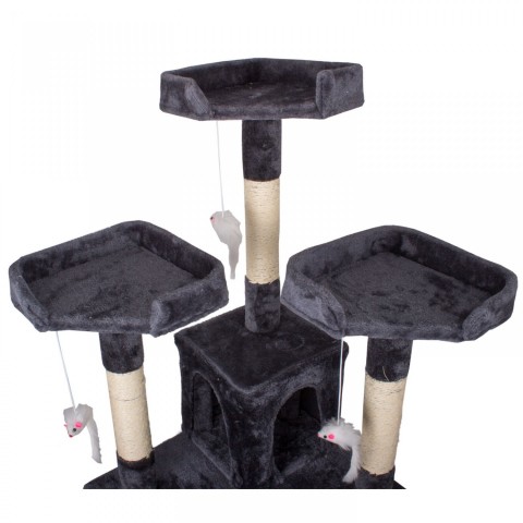 Škrabadlo pre mačky 170x62x75 cm | tmavo šedé č.6