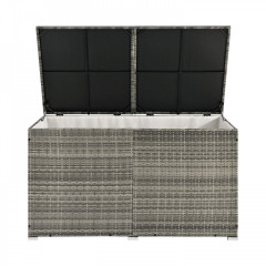 Polyratanový úložný box 145 x 82,5 x 79,5 cm | sivá melír č.3