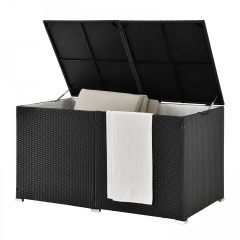 Polyratanový úložný box 145 x 82,5 x 79,5 cm | čierna č.1