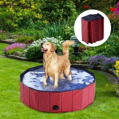 Skladací bazén pre psa 140 x 30 cm | červený č.2