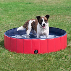 Skladací bazén pre psa 100 x 30 cm | červený č.2