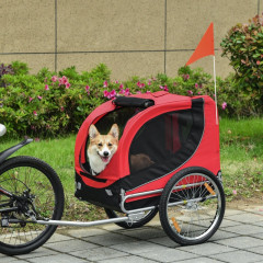 Prívesný vozík za bicykel pre psa | červeno-čierny č.3