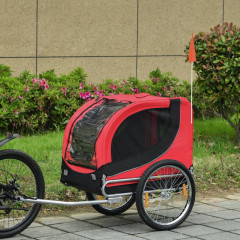 Prívesný vozík za bicykel pre psa | červeno-čierny č.2