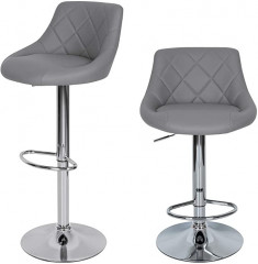 Barové stoličky sivé | 2 kusy č.2