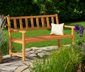 Záhradná lavička - akáciové drevo | 120 cm x 50 cm x 90 cm č.3