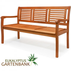 Záhradná lavička - eukalyptové drevo | 153 cm x 90 cm x 60 cm č.3