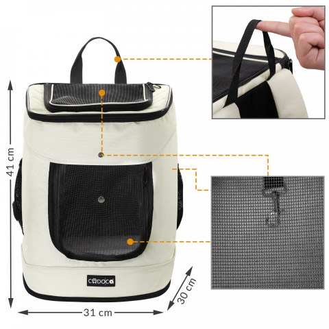 Cestovný batoh pre domáce zvieratá | béžová č.2