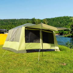 Rodinný stan pre 4-8 osôb 410 x 310 x 225 cm | žlto-zelený
