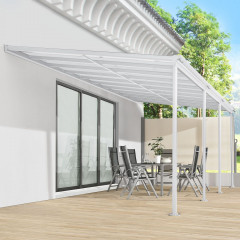 Záhradná hliníková pergola s polykarbonátom 6 x 3 m | biela č.1