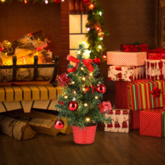 Vianočný ozdobený stromček 35 cm | jedličky č.1