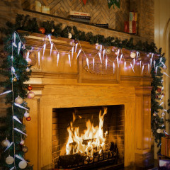 Vianočná LED reťaz cencúle 14 m | studená biela 80 LED č.1
