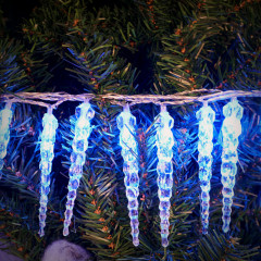 Vianočná LED reťaz s rampouchy 13 m | modrá 80 LED č.3