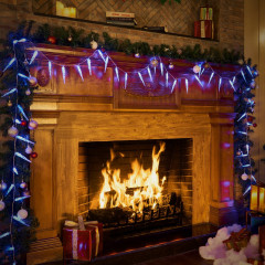 Vianočná LED reťaz s rampouchy 13 m | modrá 80 LED č.1