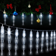 Vianočná LED reťaz s rampouchy 8 m | biela 80 LED