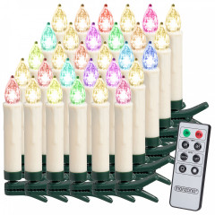 Sviečky na vianočný stromček 30 LED | farebné č.3