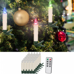 Sviečky na vianočný stromček 30 LED | farebné
