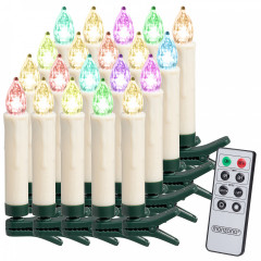 Sviečky na vianočný stromček 20 LED | farebné č.2