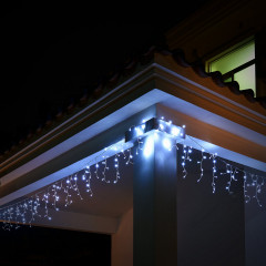 Vianočná LED reťaz 15 m | studená biela 600 LED č.1