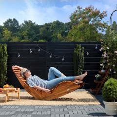 Záhradné ergonomické ležadlo | masívne akáciové drevo č.2