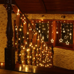 Vianočné LED osvetlenie 5 m | teplá biela 50 LED | zelený kábel  č.2