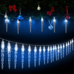Vianočná LED reťaz s rampúšmi 5,4 m | modrá 40 LED diód
