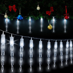 Vianočná LED reťaz s rampúšmi 5,4 m | studená biela 40 LED diód