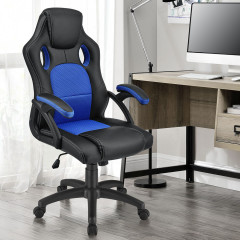 Kancelárska stolička Racing dizajn | modro-čierna č.2