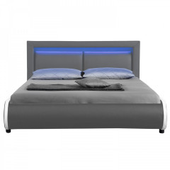 Čalúnená posteľ Murcia s LED osvetlením 140 x 200 cm | tmavo šedá č.2