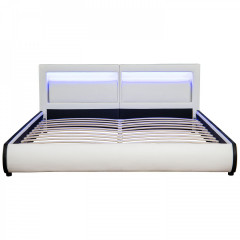 Čalúnená posteľ Murcia s LED osvetlením 180 x 200 cm | biela č.3