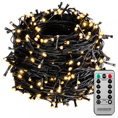 Vianočné LED osvetlenie 40 m s diaľkovým ovládaním | teplá biela 400 LED č.1