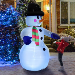 Nafukovací snehuliak XXL s LED osvetlením 240 cm | 20 LED č.1