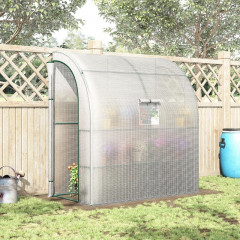 Záhradný fóliovník s dvoma dvierkami 200 x 100 x 215 cm | biela č.3