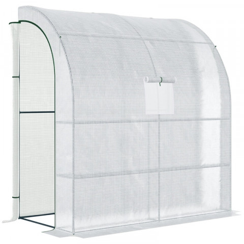 Záhradný fóliovník s dvoma dvierkami 200 x 100 x 215 cm | biela č.10