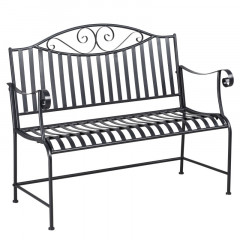 Záhradná dvojmiestna kovová lavica | 15,5 x 54 x 96 cm č.3