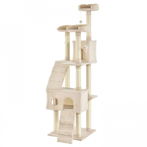 Škrabadlo pre mačky 170x62x75 cm | béžové č.2