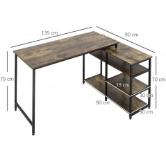 Rohový stôl | 135 x 90 x 79 cm č.3