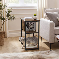 Rustikálny domček pre mačky 59 x 36 x 67 cm | čierno-hnedý č.2