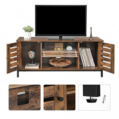 Rustikálny TV stolík 110 x 40 x 50 cm| čierno-hnedý č.3